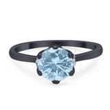 Art Deco Round Natural Stone Halo Ring