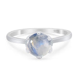 Art Deco Round Natural Stone Halo Ring