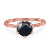 Art Deco Round Natural Stone Halo Ring