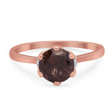 Art Deco Round Natural Stone Halo Ring