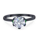 Art Deco Round Natural Stone Halo Ring