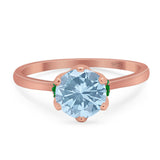 Art Deco Round Natural Stone Halo Ring