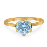 Art Deco Round Natural Stone Halo Ring