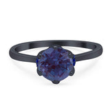 Art Deco Round Natural Stone Halo Ring