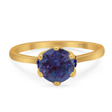 Art Deco Round Natural Stone Halo Ring