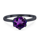 Art Deco Round Natural Stone Halo Ring