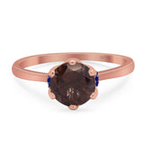 Art Deco Round Natural Stone Halo Ring