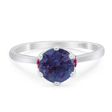 Art Deco Round Natural Stone Halo Ring