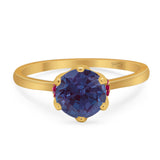 Art Deco Round Natural Stone Halo Ring