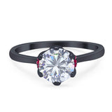 Art Deco Round Natural Stone Halo Ring