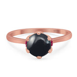Art Deco Round Natural Stone Halo Ring