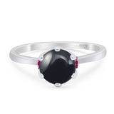 Art Deco Round Natural Stone Halo Ring
