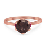 Art Deco Round Natural Stone Halo Ring