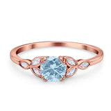 Art Deco Round Natural Stone Floral Ring