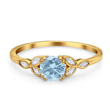 Art Deco Round Natural Stone Floral Ring