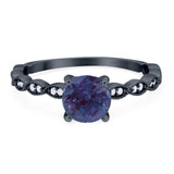 Vintage Style Round Natural Stone Ring