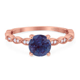 Vintage Style Round Natural Stone Ring