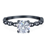 Vintage Style Round Natural Stone Ring