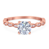 Vintage Style Round Natural Stone Ring