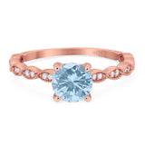 Vintage Style Round Natural Stone Ring