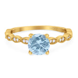 Vintage Style Round Natural Stone Ring