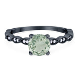 Vintage Style Round Natural Stone Ring