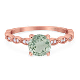 Vintage Style Round Natural Stone Ring