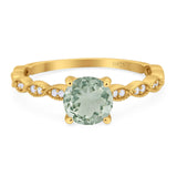 Vintage Style Round Natural Stone Ring