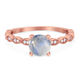 Vintage Style Round Natural Stone Ring