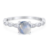 Vintage Style Round Natural Stone Ring