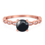 Vintage Style Round Natural Stone Ring