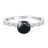 Vintage Style Round Natural Stone Ring