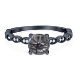 Vintage Style Round Natural Stone Ring