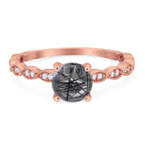 Vintage Style Round Natural Stone Ring