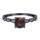 Vintage Style Round Natural Stone Ring