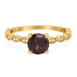 Vintage Style Round Natural Stone Ring