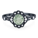 Vintage Style Round Natural Stone Wedding Ring