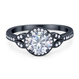 Art Deco Ring Round Natural Stone Beaded Ring