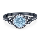 Art Deco Ring Round Natural Stone Beaded Ring