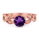 Art Deco Round Natural Stone Beaded Ring