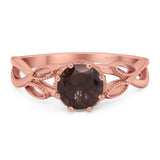 Art Deco Round Natural Stone Beaded Ring