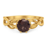 Art Deco Round Natural Stone Beaded Ring