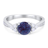 Vintage Style Round Natural Stone Ring