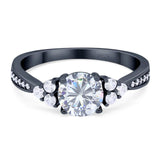 Vintage Style Round Natural Stone Ring