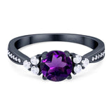 Vintage Style Round Natural Stone Ring