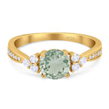 Vintage Style Round Natural Stone Ring