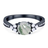 Vintage Style Round Natural Stone Ring