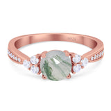 Vintage Style Round Natural Stone Ring