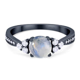 Vintage Style Round Natural Stone Ring