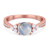 Vintage Style Round Natural Stone Ring